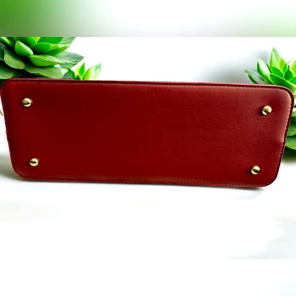 NWT Badgkey Mischka burgundy tote - Picture 7 of 10